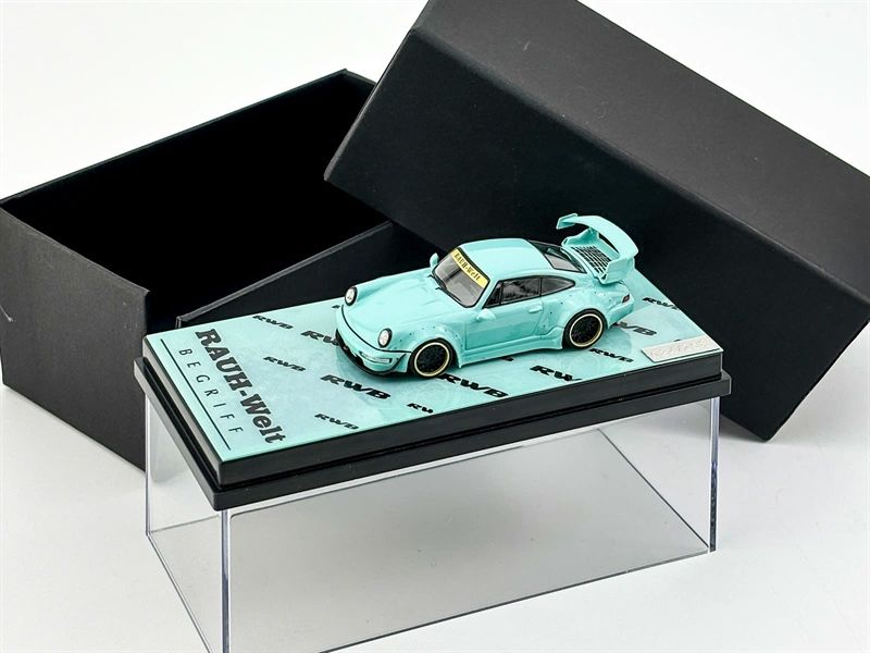  Mô hình xe Porsche 964RWB Tiffany Blue tỉ lệ 1:64 YC-964-1 