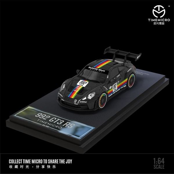  Mô hình xe Porsche 992 GT3 RS Black Apple tỉ lệ 1:64 Time Micro TM644610 