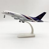  Mô hình máy bay bằng kim loại Thái Lan Thai Airways Airbus A380 20cm MB20070 