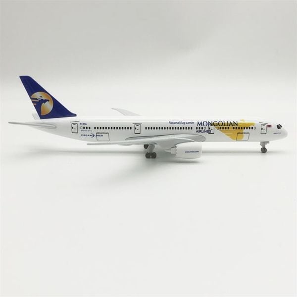  Mô hình máy bay Mông cổ MIAT Mongolian Airlines Boeing B787 có bánh xe 20cm MB20115 