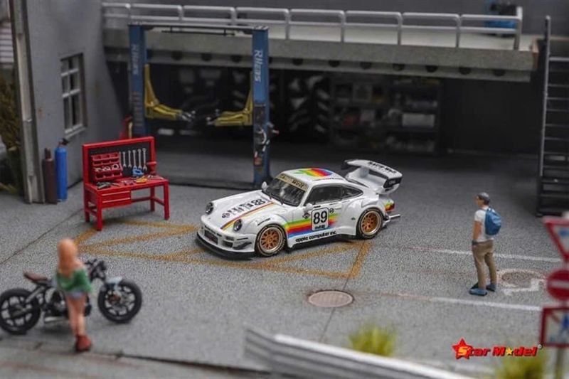  Mô hình xe RWB 964 GT Wing with Exhaust Pipe Details tỉ lệ 1:64 Star Model OT64415 