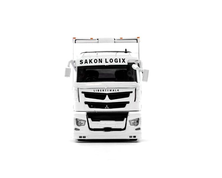  Mô hình xe Liberty Walk LB-Trucks Mitsubishi Fuso Super Great Transporter Sakon Logix – White tỉ lệ 1:64 GCD Models OT64142 