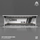  Hộp trưng bày mica mô phỏng bãi đỗ xe LBWK kích thước 30x13.3x10cm tỉ lệ 1:64 MoreArt MO914023 