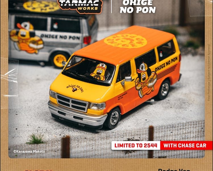  Mô hình xe Dodge Van, OHIGE no PON Limited to 2,544pcs tỉ lệ 1:64 Tarmac Works T64G-TL032-ONP 