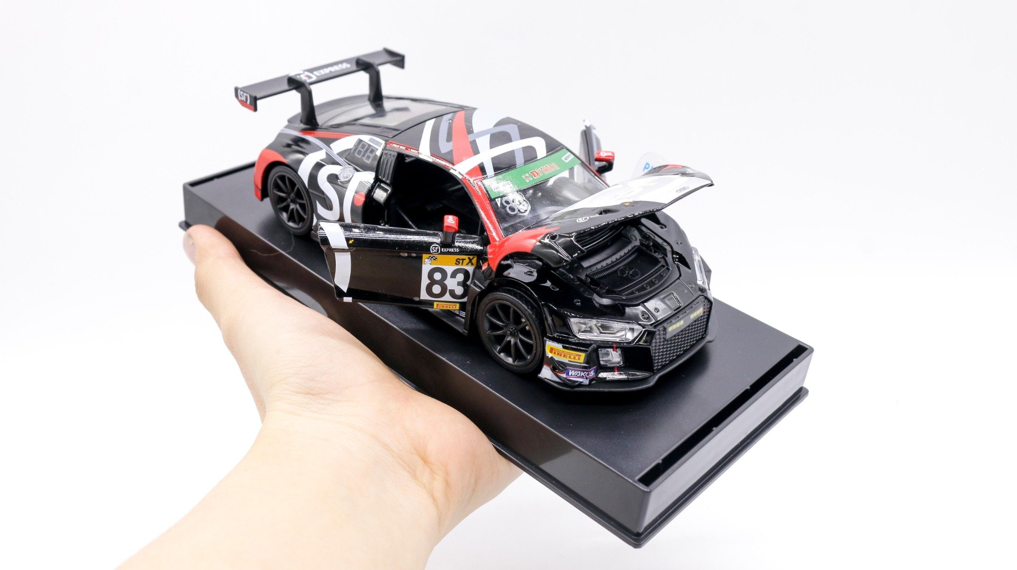  Mô hình xe Audi R8 Lms Gt3 2019 Fuji Super Tec 24h Hours X Works Racing #83 1:32 Makeda 7783 