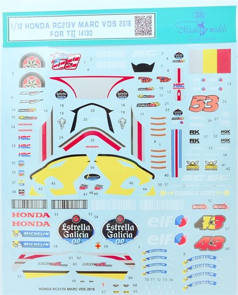  Decal nước Honda Repsol RC213V 1:12 DC144 