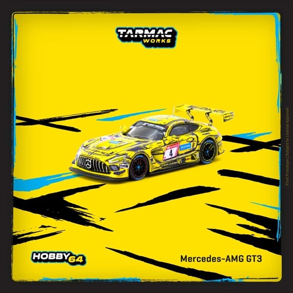  Mô hình xe Mercedes-AMG GT3, Nürburgring 24h 2023, P. Ellis / R. Marciello / E. Mortara / L. Stolz 1:64 Tarmac Works 