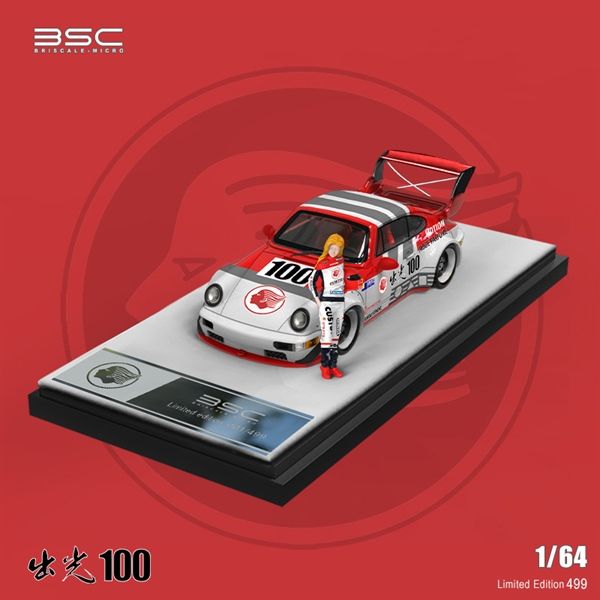  Mô hình xe Porsche Rauth Welt RWB 964 Idemitsu high tail tỉ lệ 1:64 Briscalemicro BSC BSC640859 