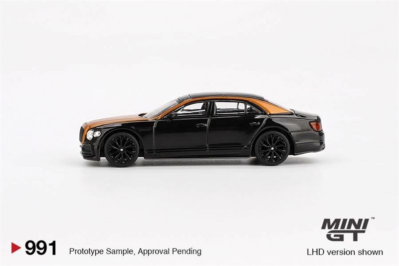  Mô hình xe Bentley Flying Spur Orange Flame / Onyx RHD tỉ lệ 1:64 MiniGT MGT00991 