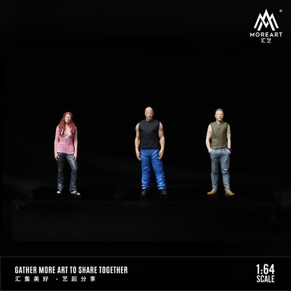  Mô hình nhân vật figure set 3 người nhân vật phim Fast & Furious tỉ lệ 1:64 MoreArt MO642072 