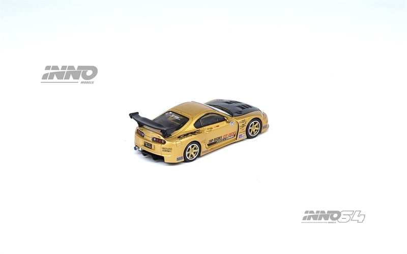  Mô hình xe Toyota Supra A80 Top secret GT300 tỉ lệ 1:64 Inno64 model IN64-A80TS-GOLD 