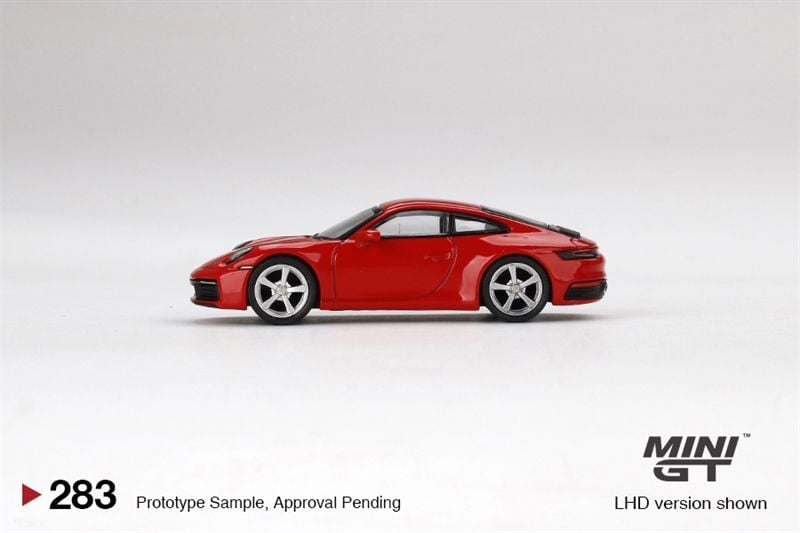  Mô hình xe Porsche 911 (992) Carrera S Guards Red tỉ lệ 1:64 MiniGT MGT00283 
