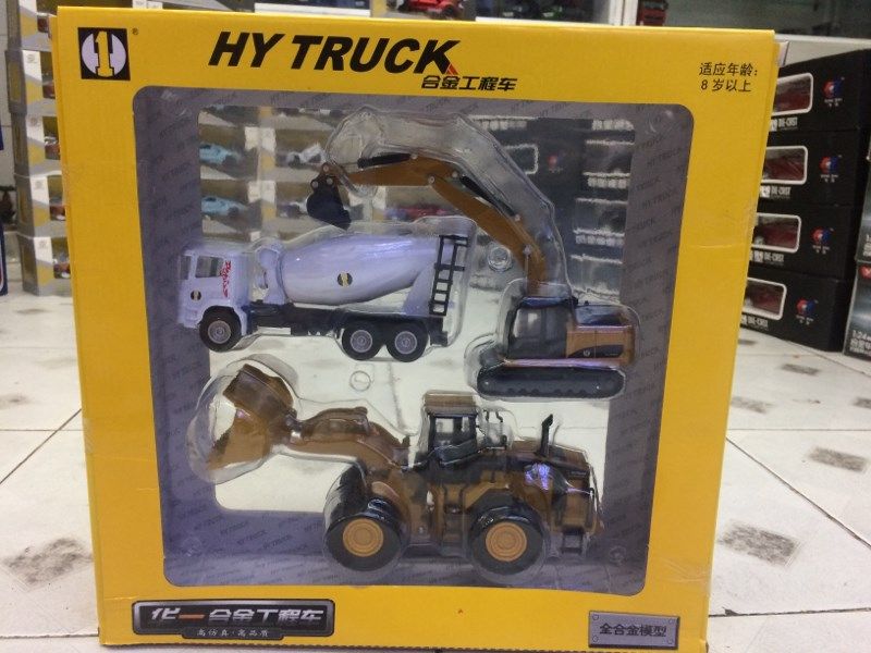  Mô hình bộ 3 xe công trình 1:60 hy-truck 5681 
