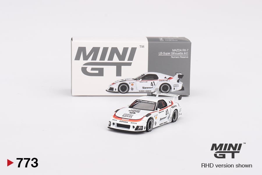  Mô hình xe MAZDA RX-7 LB-Super Silhouette #41 Numero Reserve tỉ lệ 1:64 MiniGT MGT00773-CH 