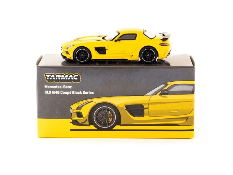  Mô hình xe Mercedes-Benz SLS AMG Coupé BlackYellow tỉ lệ 1:64 Tarmac Works 