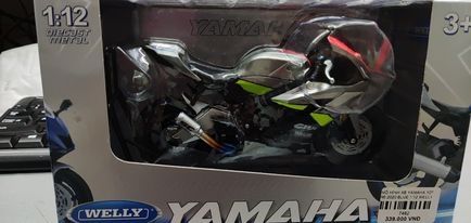  Mô hình xe độ Yamaha R6 2020 Grey Pô Sc 1:12 Autono1 Welly D207C 