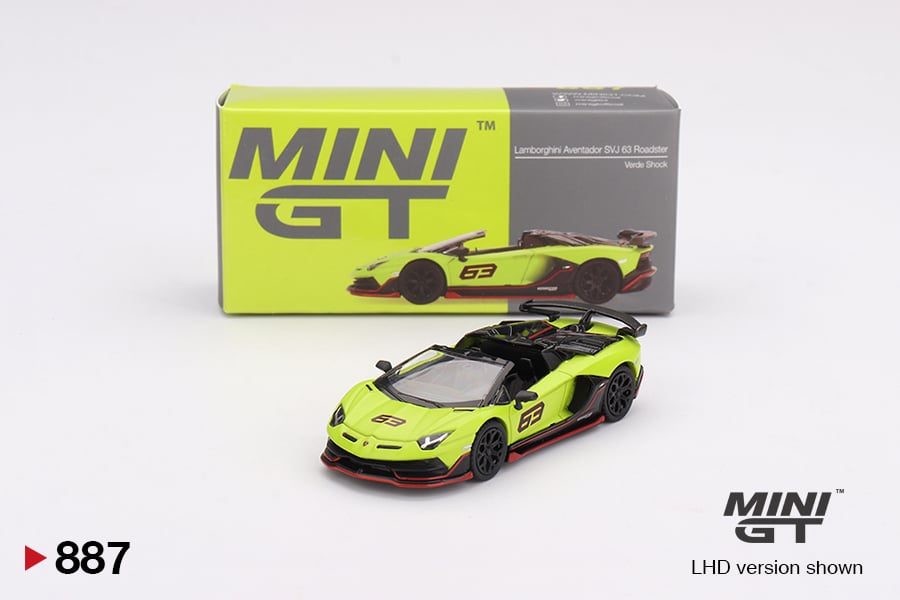  Mô hình xe Lamborghini Aventador SVJ 63 Roadster Verde Shock tỉ lệ 1:64 MiniGT MGT00887 