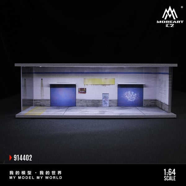  Hộp trưng bày mica mô phỏng Warehouse Parking Lot - có đèn kích thước 30x13.3x10cm tỉ lệ 1:64 MoreArt MO914402 