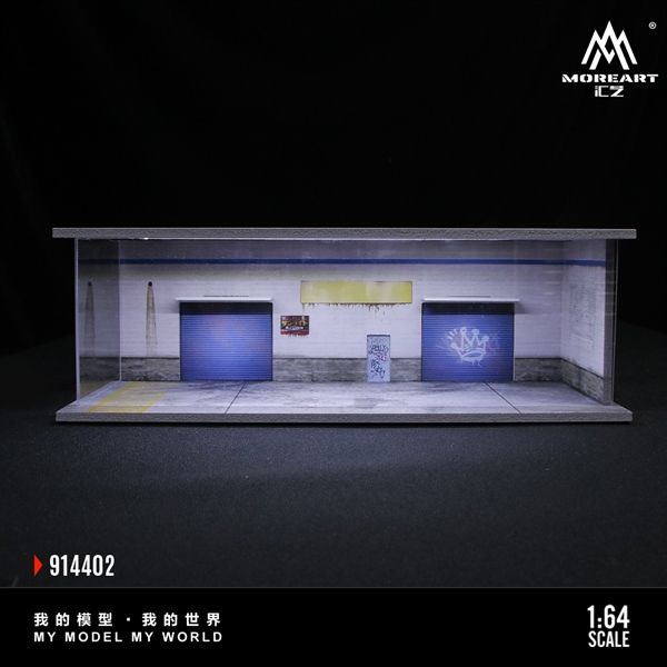  Hộp trưng bày mica mô phỏng Warehouse Parking Lot - có đèn kích thước 30x13.3x10cm tỉ lệ 1:64 MoreArt MO914402 