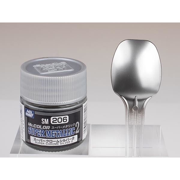  Lacquer sm206 chrome silver metal sơn mô hình màu bạc chrome 10ml Mr.Hobby SM206 