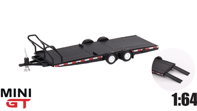  Mô hình phụ kiện rơ móc kéo xe Car Hauler Trailer Black tỉ lệ 1:64 MiniGT 