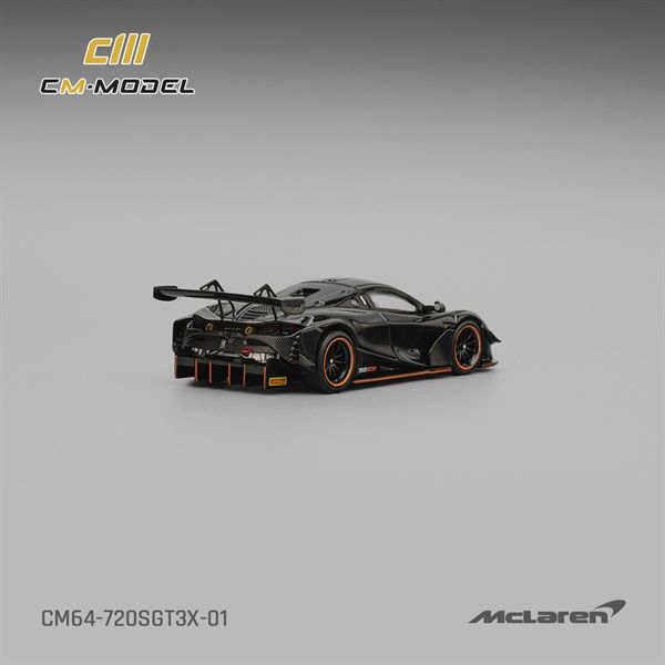  Mô hình xe Mclaren 720S GT3X matt black tỉ lệ 1:64 CM model CM64-720SGT3X-01 