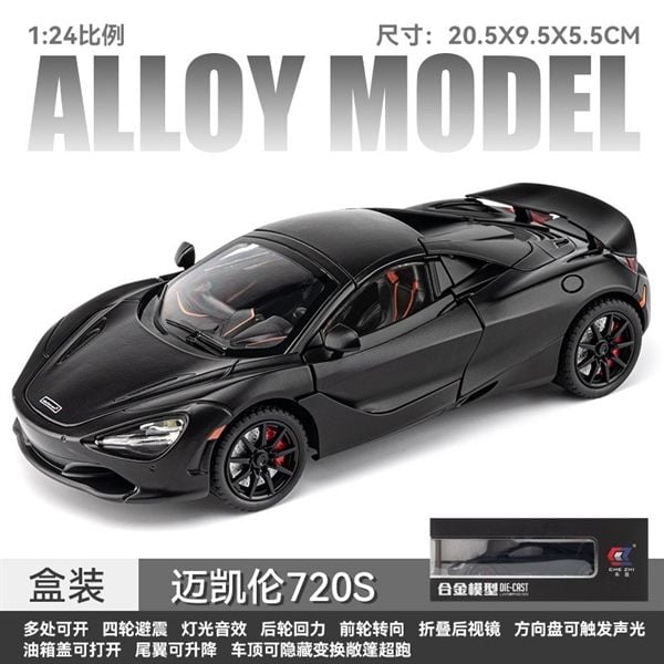  Mô hình xe ô tô Mclaren 720S full open tỉ lệ 1:24 Chezhi CZ24582 