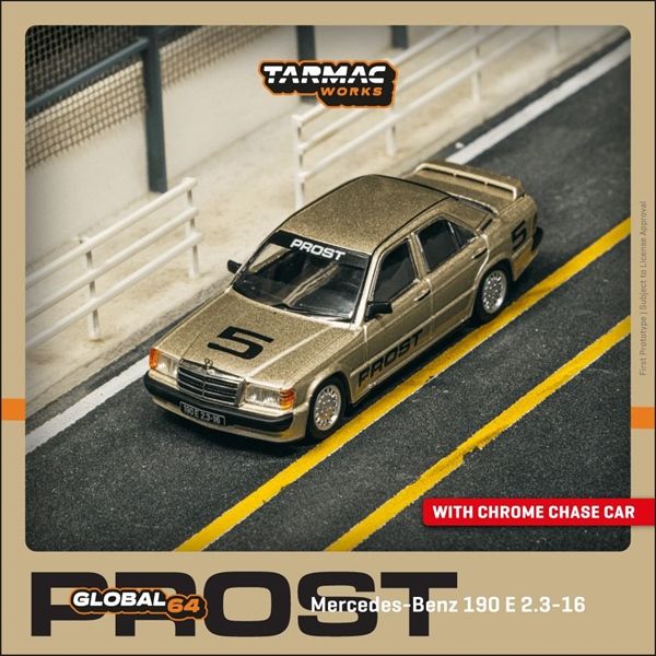  Mô hình xe Mercedes-Benz 190 E 2.3-16, Race of Champion 1984, Alain Prost tỉ lệ 1:64 Tarmac Works T64G-047-84ROC05 