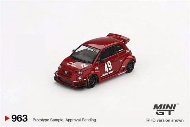  Mô hình xe LB-WORKS x Abas Works ABARTH 595 Red card tỉ lệ 1:64 MiniGT MGT00963 