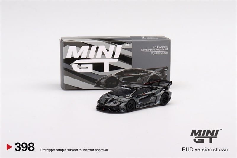  Mô hình xe LB★WORKS Lamborghini Huracán GT Digital Camouflage tỉ lệ 1:64 MiniGT MGT00398 