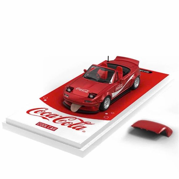  Mô hình xe Mazda Miata MX5 Coca Cola Metalic Red tỉ lệ 1:64 Coolcar CC646910 