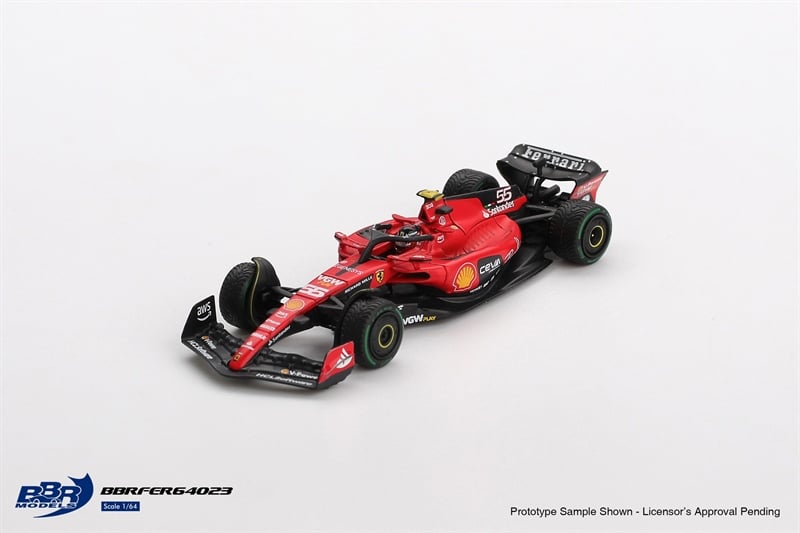 Mô hình xe Ferrari SF23 #55 C. Sainz 2023 Monaco GP tỉ lệ 1:64 BBR BBRFER64023 