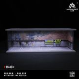  Hộp trưng bày mô phỏng bãi đỗ xe cạnh vường hoa anh đào Sakura Parking Lot - Lighting Edition Scene có đèn - mica tỉ lệ 1:64 MoreartMO914403 