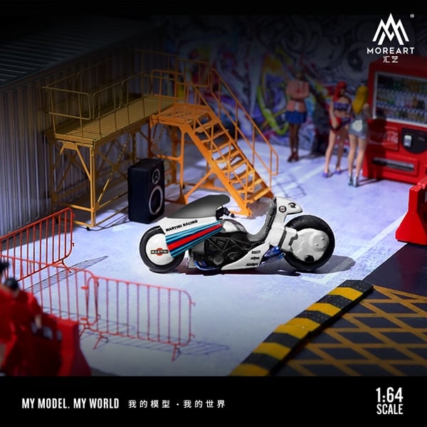  Mô hình nhân vật và mô tô Akira Martini Human's figure Set tỉ lệ 1:64 Modernart More art MO222120 