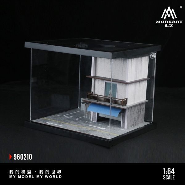  Hộp trưng bày mô phỏng nhà có hầm để xe có đèn - có mica bảo vệ Street Scene Assembly tỉ lệ 1:64 MoreArt MO960210 