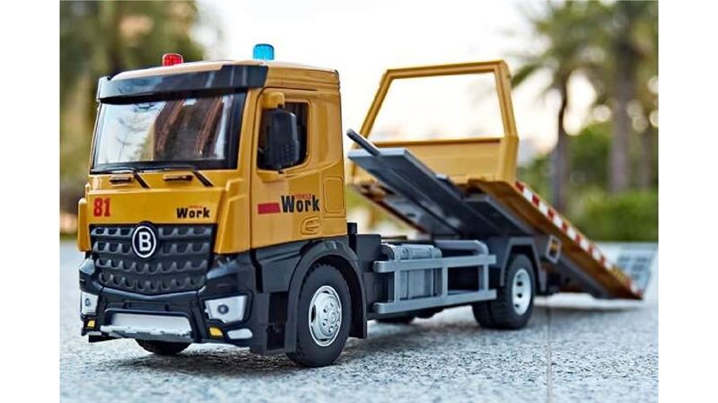  Mô hình xe cứu hộ có bệ nâng xe tỉ lệ 1:24 Metal DieCast OT296 