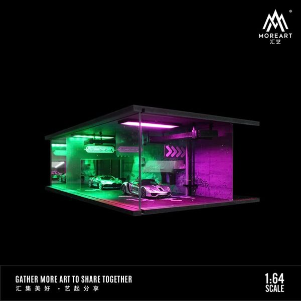  Hộp trưng bày mica Cyberpunk Series Light Edition Assembly Scene tỉ lệ 1:64 MoreArt MO914301 