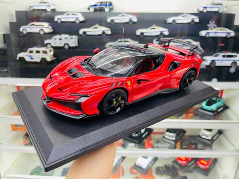 1216-2 1/18 burago SF90 S.Vettel フェラーリレーシング 済ませ