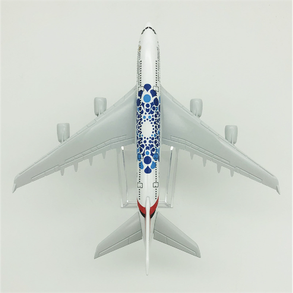  Mô hình máy bay UAE World Expo Airbus A380 kích thước 16cm MB16185 