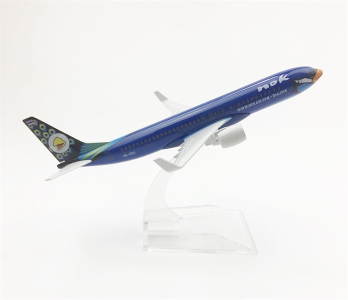  Mô hình máy bay Thailand Nok Boeing B737 HS-DJJ Blue 16cm MB16054 