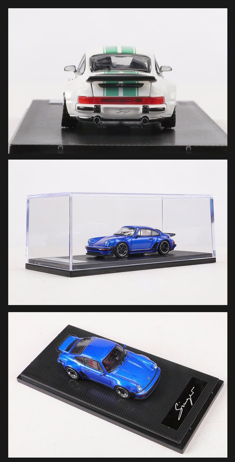  Mô hình xe Porsche Singer 930 Turbo có hộp mica tỉ lệ 1:64 Hobby Fans OT64018 