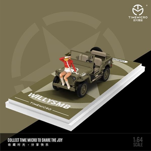 Mô hình xe Jeep Willys MB Willys-Normandy Landing 80th Anniversary Edition tỉ lệ 1:64 Time Micro TM643703 