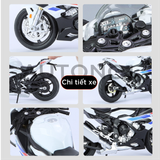  Mô hình xe BMW S1000RR 2024 có cánh gió tỉ lệ 1:12 Huayi Alloy MT070 