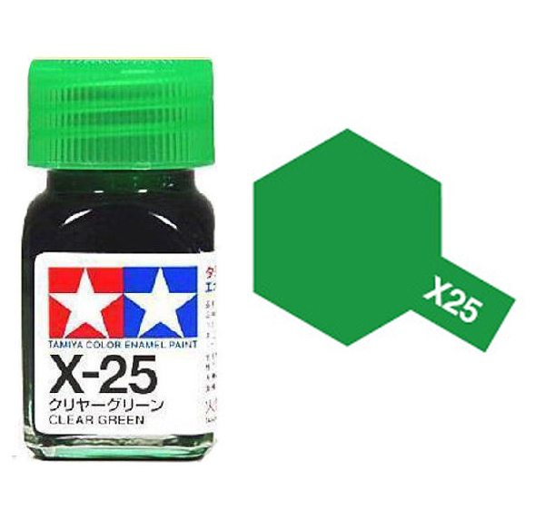  Enamel x25 clear green sơn mô hình màu xanh lá trong suốt 10ml Tamiya 80025 