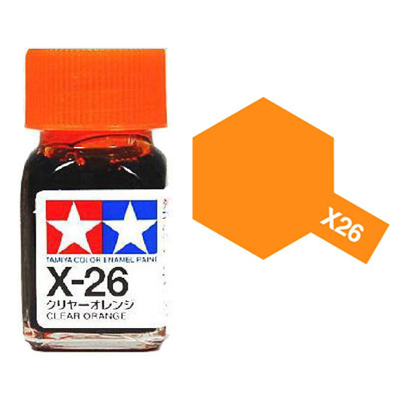  Enamel x26 clear orange sơn mô hình màu cam trong suốt 10ml Tamiya 80026 