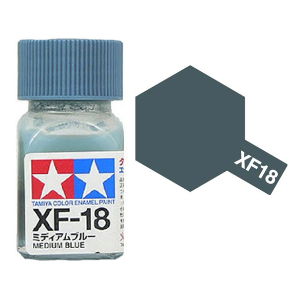  Enamel xf18 medium blue sơn mô hình màu xanh nhạt 10ml Tamiya 80318 