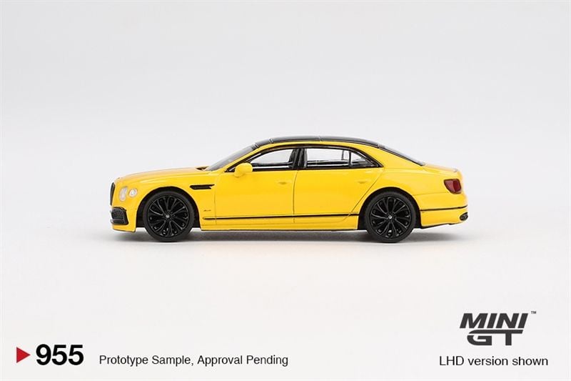 Mô hình xe Bentley Flying Spur Monaco Yellow tỉ lệ 1:64 MiniGT bản