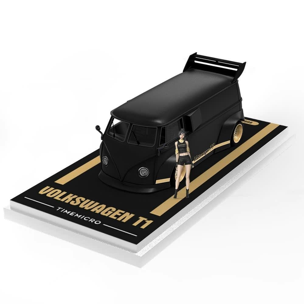  Mô hình xe Volkwagen T1 Black gold tỉ lệ 1:64 Time micro TM642945 