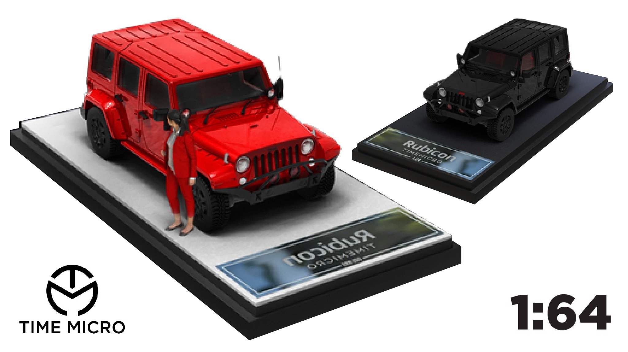  Mô hình xe Jeep Wrangler Rubicon 2021 tỉ lệ 1:64 Time Micro 