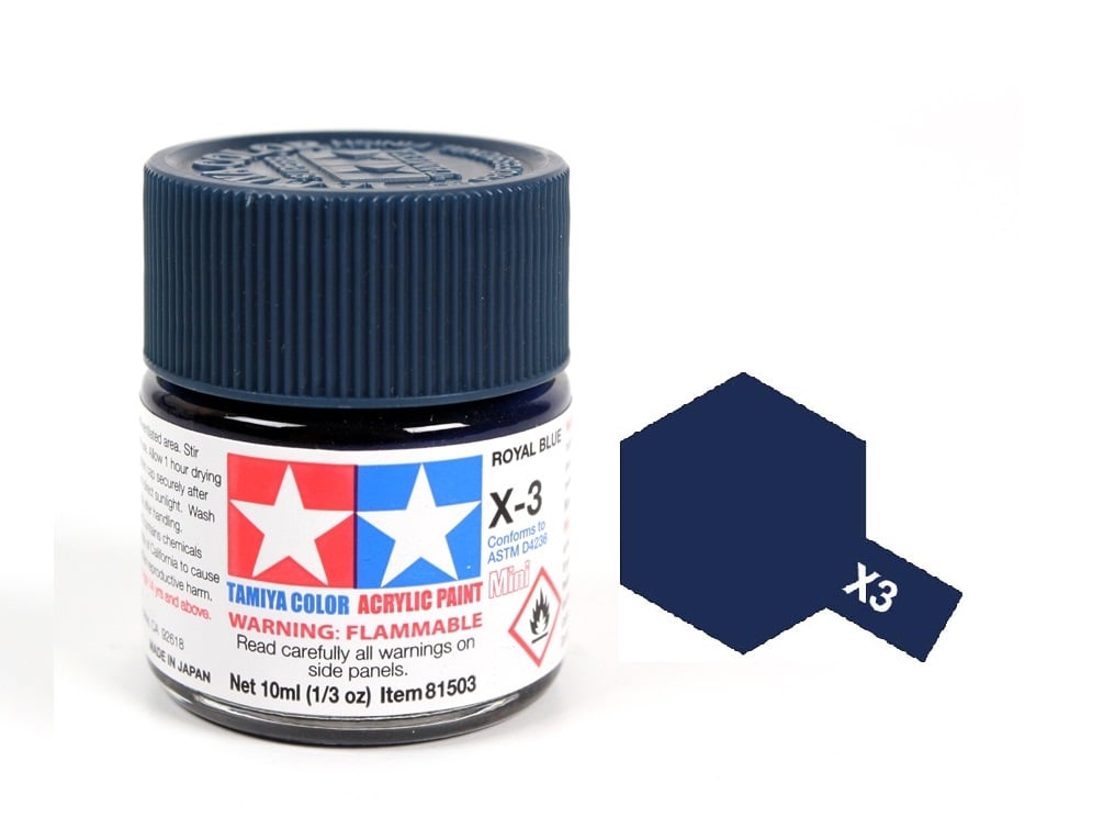 ACRYLIC MINI X3 ROYAL BLUE SƠN MÔ HÌNH MÀU XANH ROYAL 10ML TAMIYA 81503